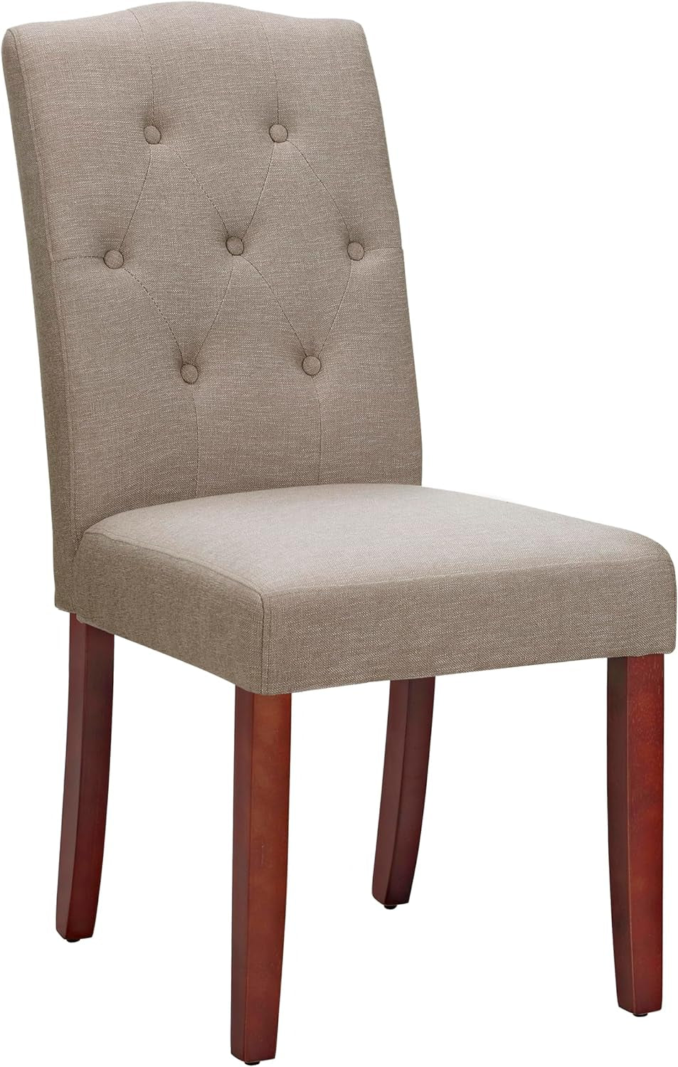 Dorel Claudio Tufted, Upholstered Living Room Furniture, Taupe Dining Chair