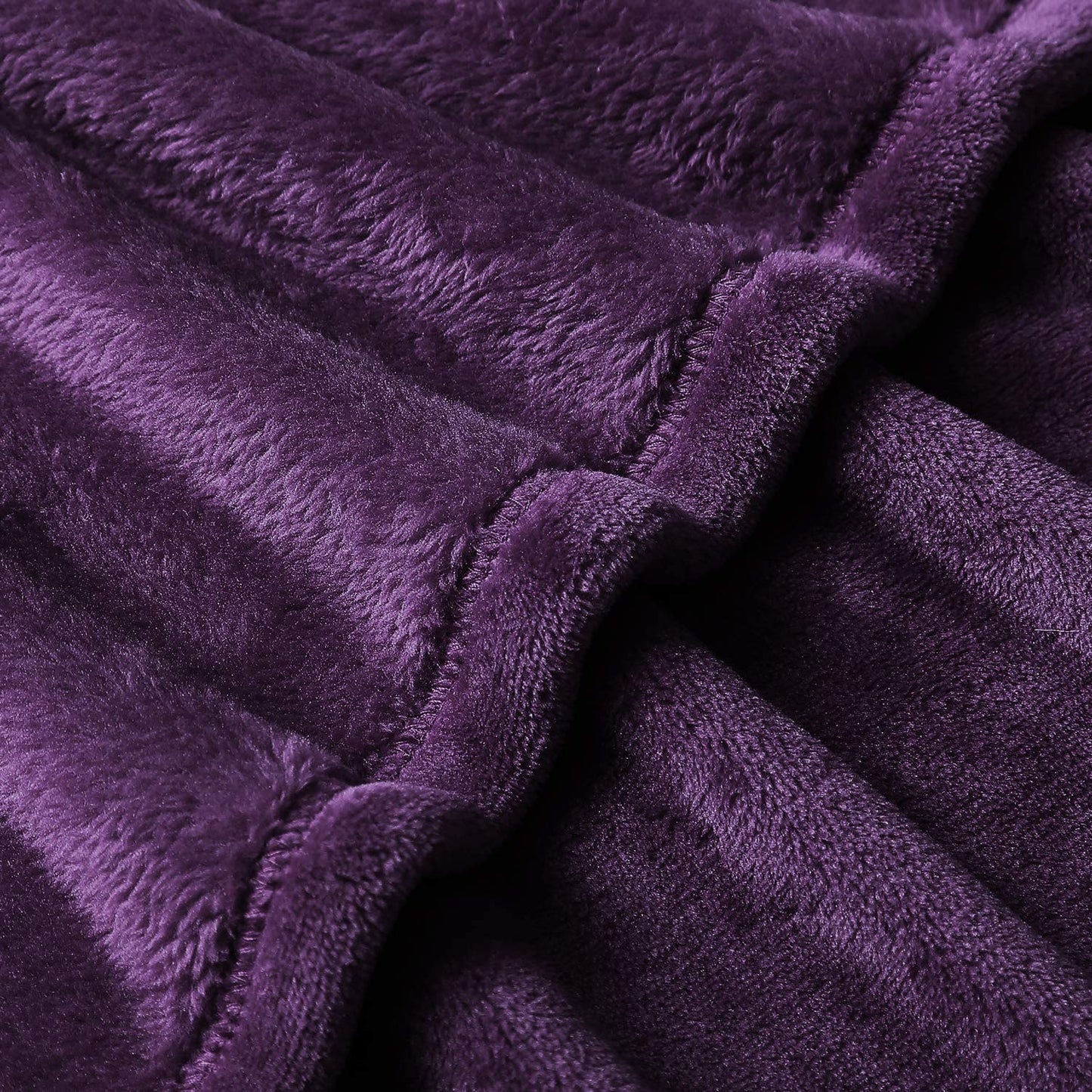 Fleece Blanket Twin Size Purple Throw Blanket for Couch or Bed - Microfiber Fuzzy Flannel Blanket for Adults or Kids