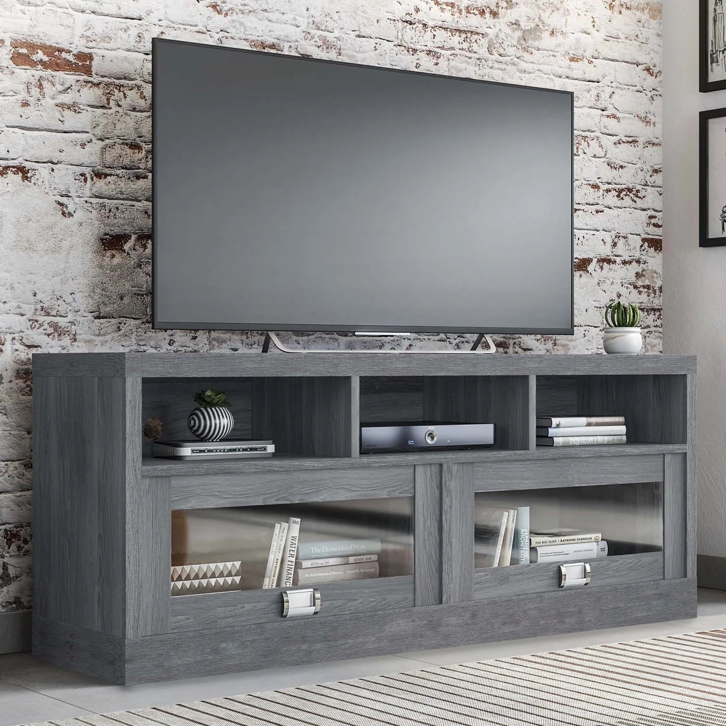 58" Durbin TV Stand for Tvs up to 75", Gray