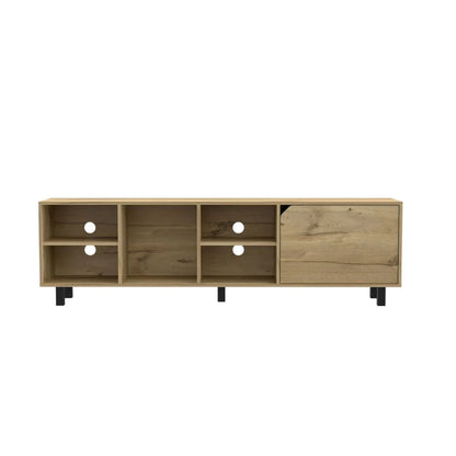 TV Stand for Tv´S up 70" Estocolmo, Four Open Shelves, Light Oak Finish