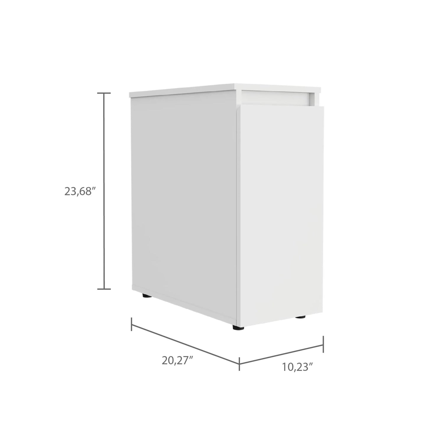 Bathroom Storage Cabinet Raplex, Liftable Top, One Drawer, White Finish