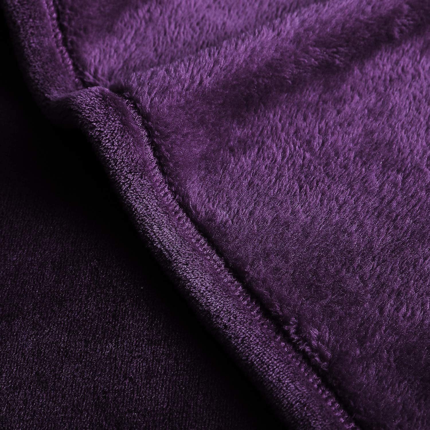 Fleece Blanket Twin Size Purple Throw Blanket for Couch or Bed - Microfiber Fuzzy Flannel Blanket for Adults or Kids