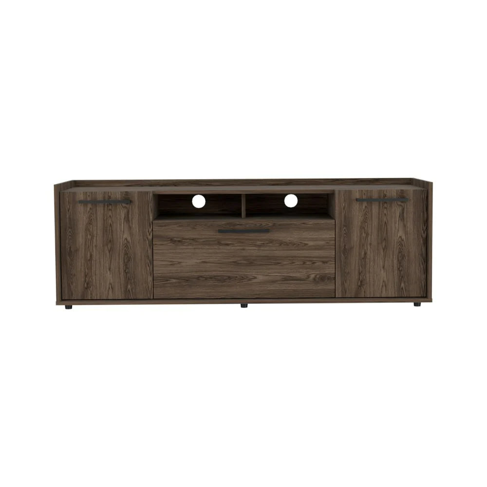 Tv Stand for Tv´S up 55" Dext, One Cabinet, Double Door, Dark Walnut Finish