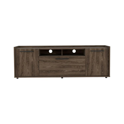 Tv Stand for Tv´S up 55" Dext, One Cabinet, Double Door, Dark Walnut Finish