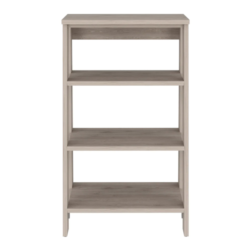 Linen Cabinet Jenne, Four Open Shelves, Light Gray Finish