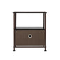 Nightstand Storage Bedside Furniture & Accent End Table Chest for Home Bedroom Officecollege Dorm Steel Frame Wood Top