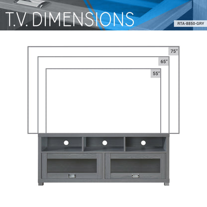 58" Durbin TV Stand for Tvs up to 75", Gray