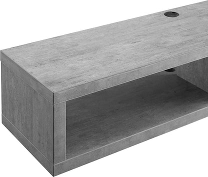 Floating TV Console, 48", Stone Gray