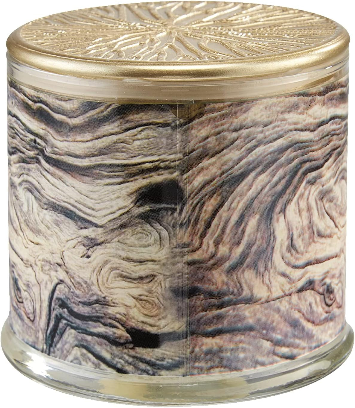 Clco. by  Company Jasmine Oud Wood Wick Candle, 14 Oz Scented Aromatherapy Candle, Glass Jar, 90 Hours Burn Time, Brown