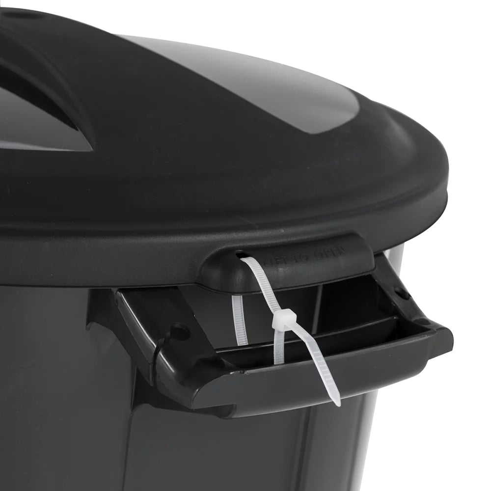 20 Gallon Heavy Duty Plastic Garbage Can, Included Lid, Black