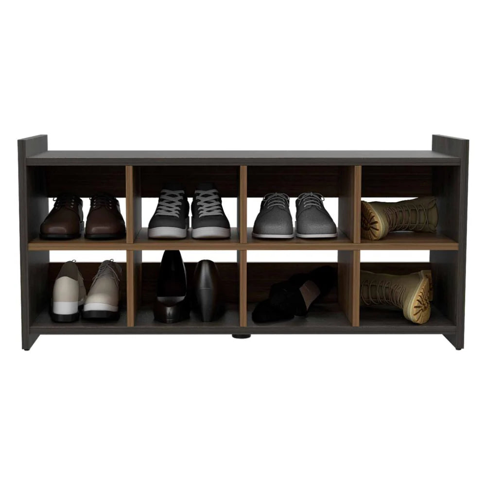 Shoe Rack Augusta, Eight Shoe Capacity, Carbon Espresso / Mahogany Finish