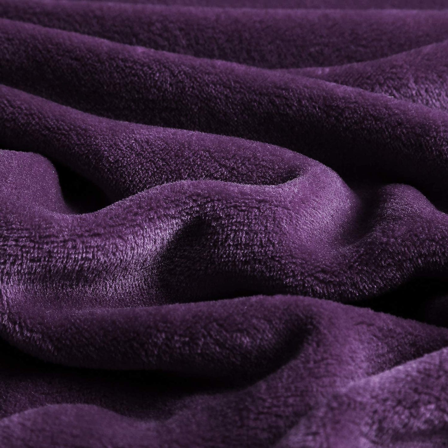 Fleece Blanket Twin Size Purple Throw Blanket for Couch or Bed - Microfiber Fuzzy Flannel Blanket for Adults or Kids