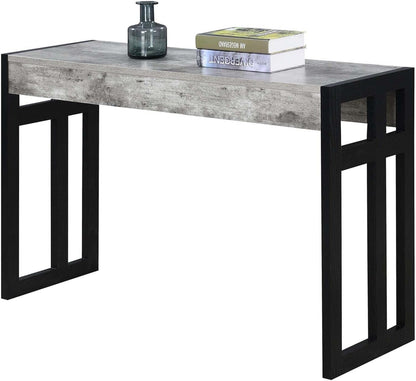 Monterey Console Table, Faux Birch/Black