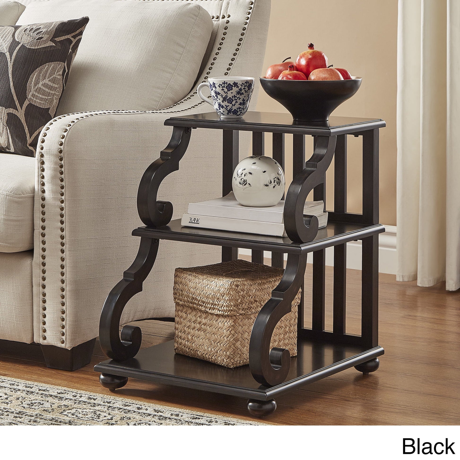 Caden End Table, Antique Black