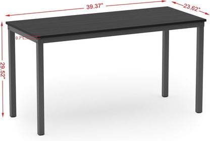 Computer Desk/Dining Table Office Desk Sturdy Writing Workstation for Home Office(39.37“, Black)